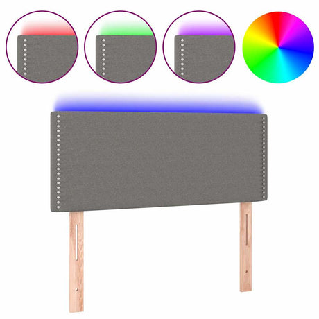 Vidaxl hoofdbord led 80x5x78 88 cm stof donkergrijs