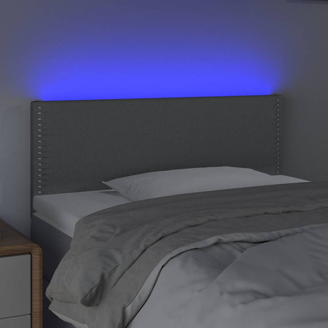 Vidaxl hoofdbord led 90x5x78 88 cm stof lichtgrijs