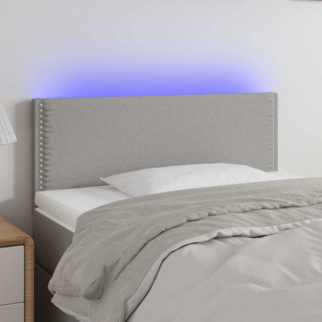 Vidaxl hoofdbord led 90x5x78 88 cm stof lichtgrijs