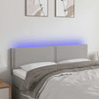 Vidaxl hoofdbord led 144x5x78 88 cm stof lichtgrijs