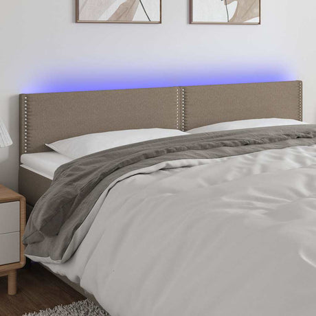 Vidaxl hoofdbord led 180x5x78 88 cm stof taupe