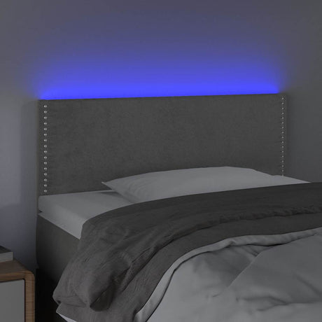 Vidaxl hoofdbord led 80x5x78 88 cm fluweel lichtgrijs