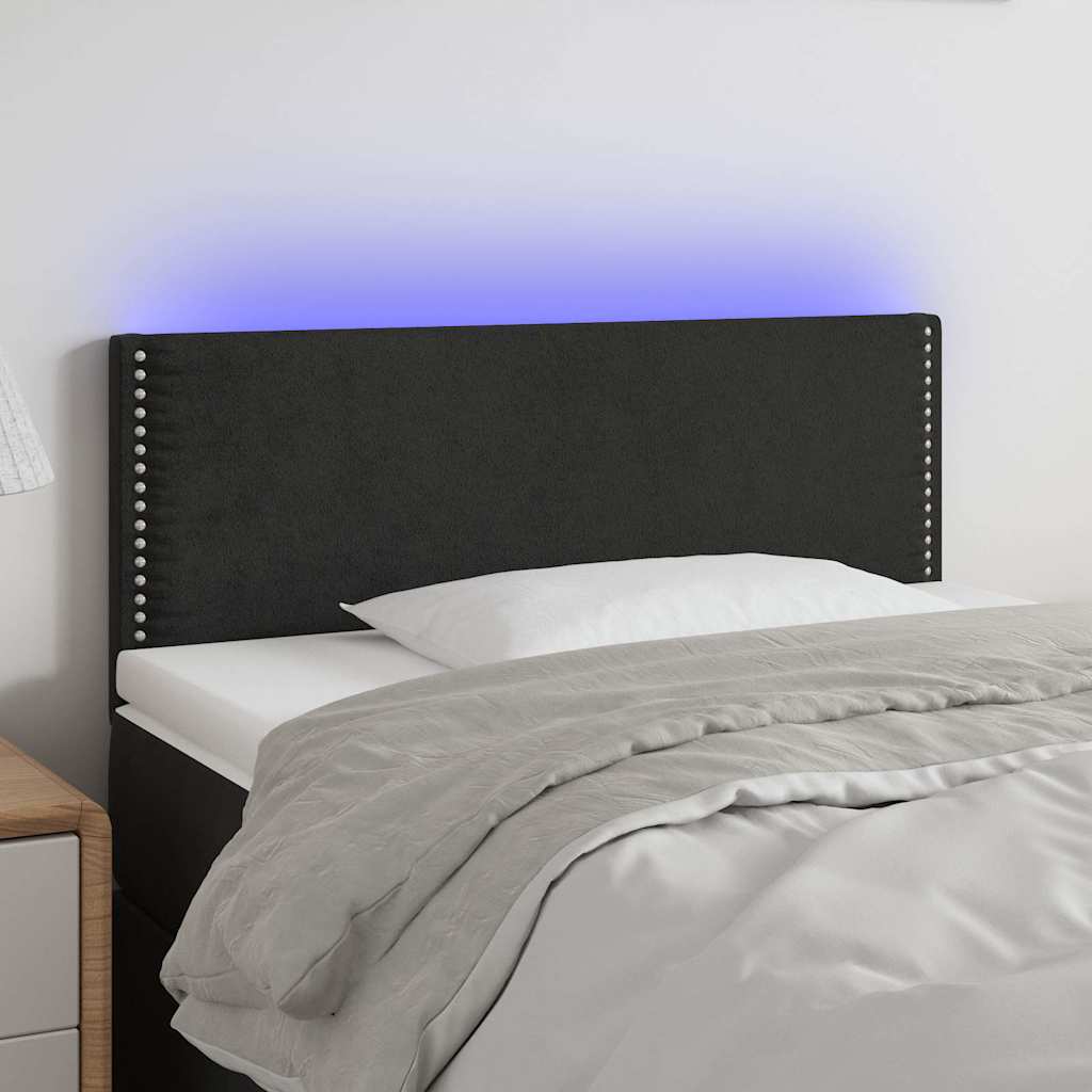 Vidaxl hoofdbord led 90x5x78 88 cm fluweel zwart