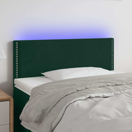 Vidaxl hoofdbord led 100x5x78 88 cm fluweel donkergroen