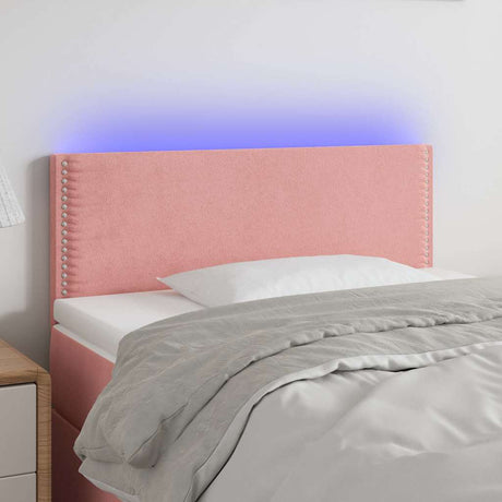 Vidaxl hoofdbord led 100x5x78 88 cm fluweel roze