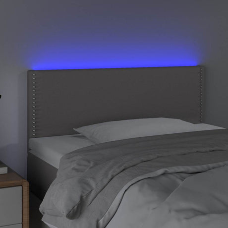 Vidaxl hoofdbord led 80x5x78 88 cm kunstleer grijs