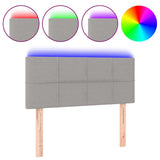 Vidaxl hoofdbord led 80x5x78 88 cm stof lichtgrijs