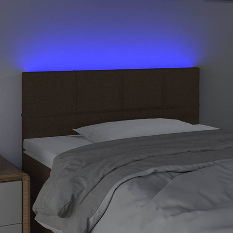 Vidaxl hoofdbord led 80x5x78 88 cm stof donkerbruin