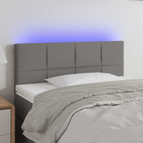 Vidaxl hoofdbord led 100x5x78 88 cm stof donkergrijs