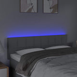 Vidaxl hoofdbord led 144x5x78 88 cm stof lichtgrijs