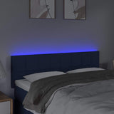 Vidaxl hoofdbord led 144x5x78 88 cm stof blauw