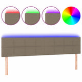 Vidaxl hoofdbord led 160x5x78 88 cm stof taupe