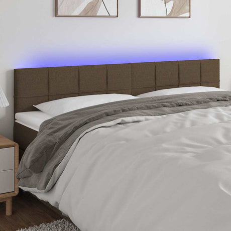 Vidaxl hoofdbord led 180x5x78 88 cm stof taupe