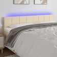 Vidaxl hoofdbord led 180x5x78 88 cm stof crèmekleurig