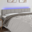 Vidaxl hoofdbord led 200x5x78 88 cm stof lichtgrijs