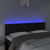 Vidaxl hoofdbord led 144x5x78 88 cm fluweel zwart