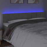Vidaxl hoofdbord led 160x5x78 88 cm fluweel lichtgrijs