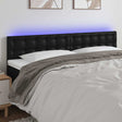 Vidaxl hoofdbord led 160x5x78 88 cm kunstleer zwart