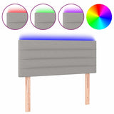 Vidaxl hoofdbord led 80x5x78 88 cm stof lichtgrijs