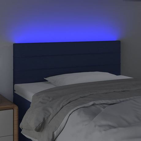 Vidaxl hoofdbord led 80x5x78 88 cm stof blauw