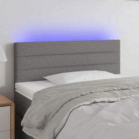 Vidaxl hoofdbord led 90x5x78 88 cm stof donkergrijs