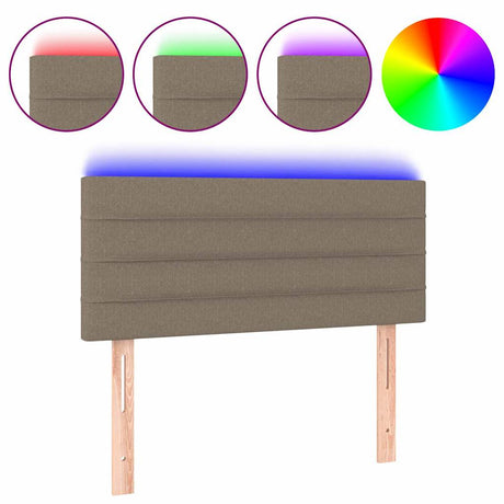 Vidaxl hoofdbord led 100x5x78 88 cm stof taupe