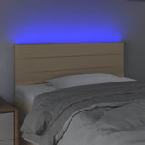 Vidaxl hoofdbord led 100x5x78 88 cm stof crèmekleurig