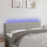 Vidaxl hoofdbord led 144x5x78 88 cm stof lichtgrijs