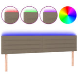 Vidaxl hoofdbord led 200x5x78 88 cm stof taupe