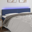 Vidaxl hoofdbord led 200x5x78 88 cm stof blauw