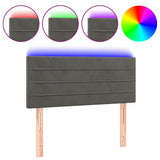 Vidaxl hoofdbord led 90x5x78 88 cm fluweel donkergrijs