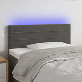 Vidaxl hoofdbord led 90x5x78 88 cm fluweel donkergrijs