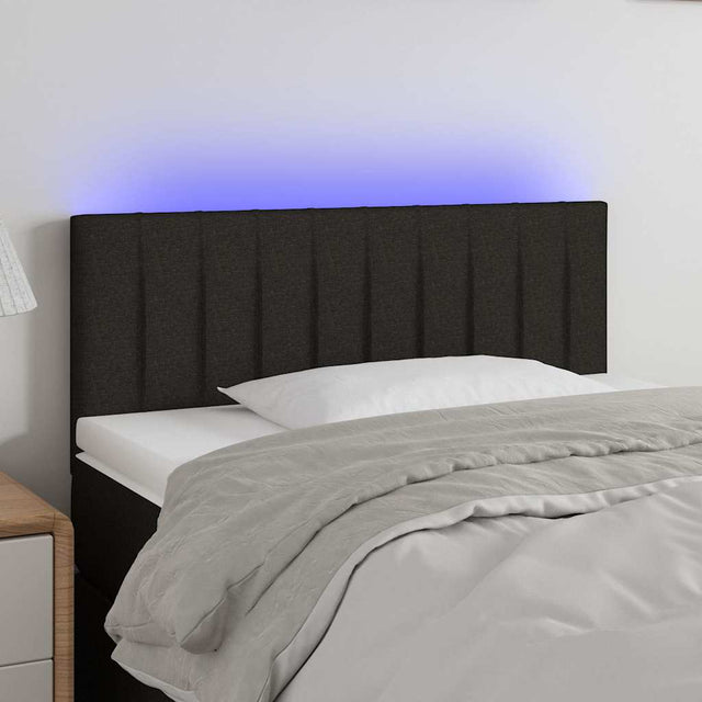 Vidaxl hoofdbord led 80x5x78 88 cm stof zwart
