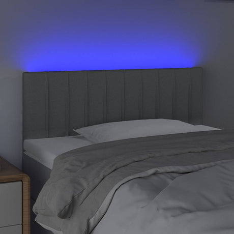 Vidaxl hoofdbord led 90x5x78 88 cm stof lichtgrijs