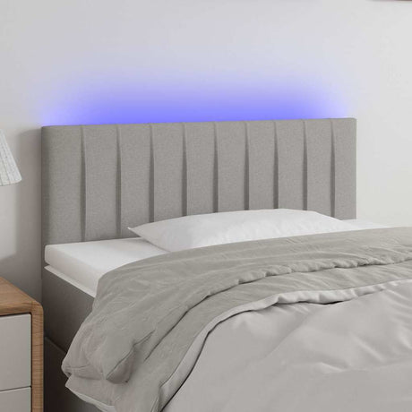 Vidaxl hoofdbord led 90x5x78 88 cm stof lichtgrijs
