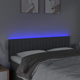 Vidaxl hoofdbord led 144x5x78 88 cm stof donkergrijs