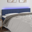 Vidaxl hoofdbord led 200x5x78 88 cm stof blauw