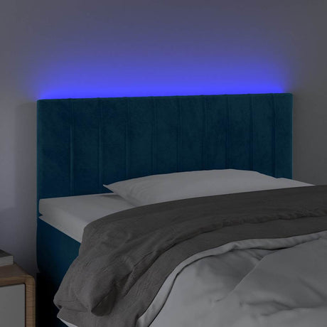 Vidaxl hoofdbord led 90x5x78 88 cm fluweel donkerblauw