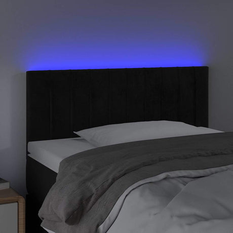 Vidaxl hoofdbord led 100x5x78 88 cm fluweel zwart