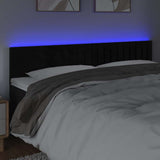 Vidaxl hoofdbord led 200x5x78 88 cm fluweel zwart