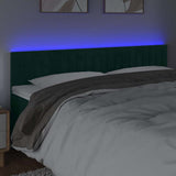 Vidaxl hoofdbord led 200x5x78 88 cm fluweel donkergroen