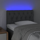 Vidaxl hoofdbord led 80x7x78 88 cm stof lichtgrijs