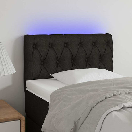 Vidaxl hoofdbord led 80x7x78 88 cm stof zwart