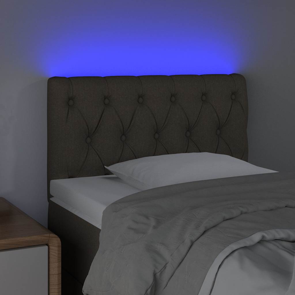 Vidaxl hoofdbord led 80x7x78 88 cm stof taupe