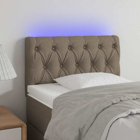 Vidaxl hoofdbord led 80x7x78 88 cm stof taupe