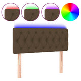 Vidaxl hoofdbord led 90x7x78 88 cm stof donkerbruin