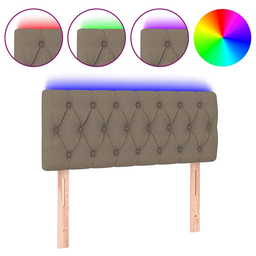 Vidaxl hoofdbord led 90x7x78 88 cm stof taupe