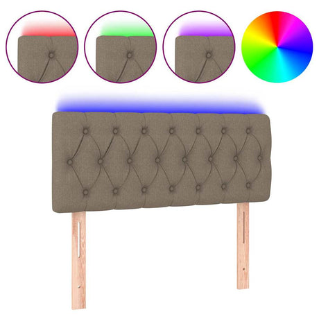 Vidaxl hoofdbord led 90x7x78 88 cm stof taupe