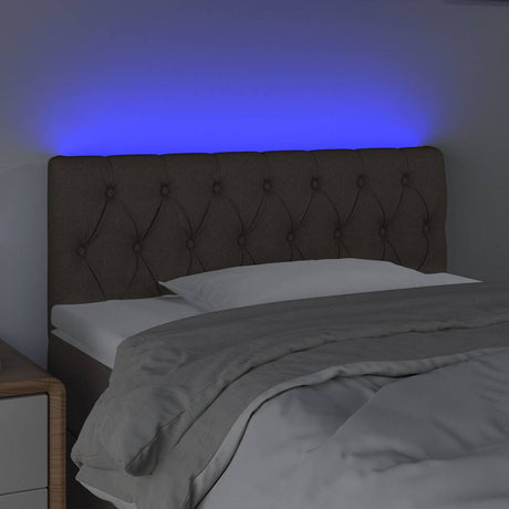 Vidaxl hoofdbord led 90x7x78 88 cm stof taupe