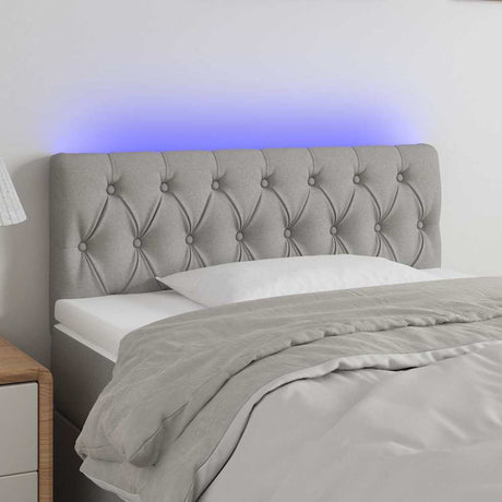Vidaxl hoofdbord led 100x7x78 88 cm stof lichtgrijs